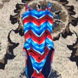 Red white and blue swimsuit